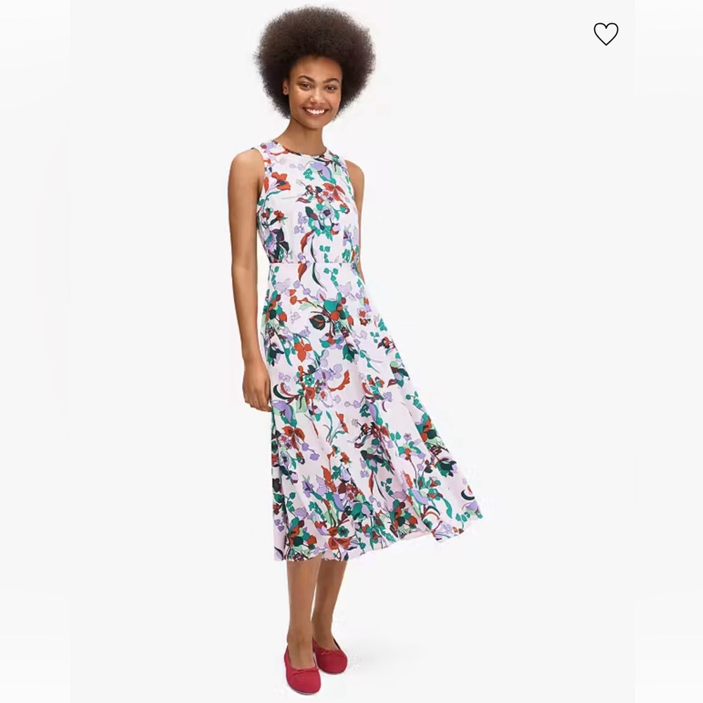 kate spade New York Fleur Nouveau Midi Dress size 8